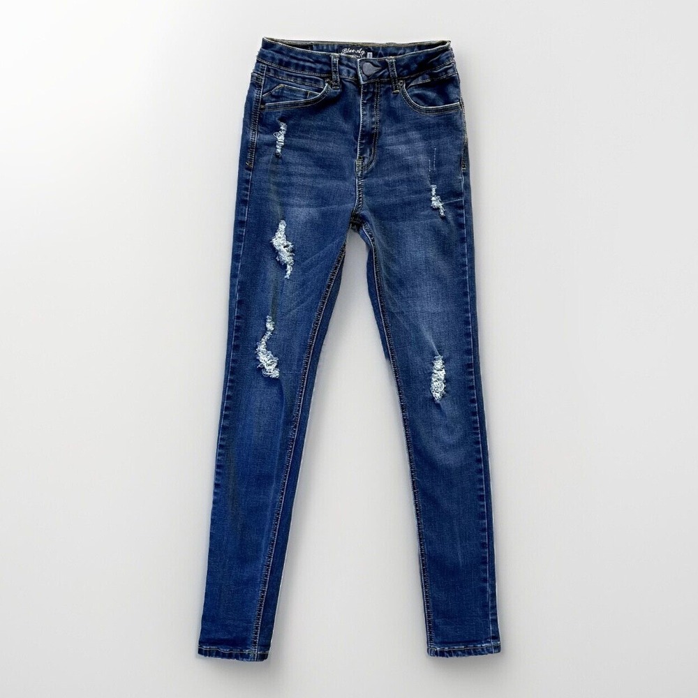 Blue Age Denim Collection Women Size 1 High Rise Skinny Jeans Ripped Distressed - Picture 1 of 13